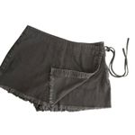 Happily Grey Wrap Shorts Size 9/29‎ Black Distressed Grunge Goth Frayed Hem Photo 0