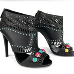 Gucci LIKA LASER CUT LEATHER STONE STUD EMBELLISHED LOGO ANKLE BOOT SIZE EU 38 Photo 1