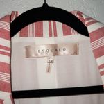 Esqualo Pink White Striped Woven Blazer Jacket Size 10 Photo 1