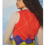 FILA UO Exclusive Darby Argyle Sweater Vest Size Small Photo 1