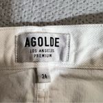 AGOLDE  90s Fit Distressed Jeans in White Out Size 24 Button Fly Closure EUC Photo 3