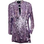Parker  NWT Lotus Purple Billy Long Sleeve Mini Sequin Party Cocktail Dress Photo 1