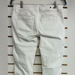 CAbi  #5490 White Slim Boyfriend Woodstock Embroidered Floral Jeans Size 2 EUC Photo 6