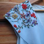 Mac Duggal NWT Gorgeous Ieena Beaded Cap Sleeve V Neck Beaded Gown Dress Photo 7