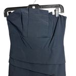 Forever 21  Womens Sz S Strapless Dress Dark Blue Short Tiered Bodycon Party Photo 1