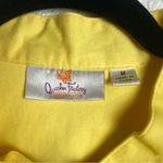Quacker Factory  Size Medium Yellow Full Zip Jacket Embroidered Butterflies Photo 6