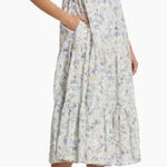 En Saison Eliza Floral Dress Size Small Midi Ruffle Tiered Eyelet Photo 0