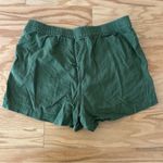 J.Crew  Olive Green Women's Linen Cargo Shorts Photo 3
