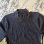 J.Crew NWT  Premium Rib Turtleneck Long Sleeve Top Whipstitch Trim Grey flaw Photo 3