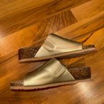 Bos & Co made in Italy women’s slides leather gold size 37/6 Photo 3