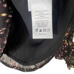 CeCe  Black Floral Metallic Blouse Long Sleeve V Neck Women's M Photo 5