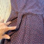 Boden Phoebe Floral Jersey‎ Dress Womens 6R Short Sleeves Side Pockets Navy Wine Red Size 6 Photo 2