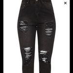 Pretty Little Thing BLACK EXTREME RIPPED UP MOM JEANS Photo 4