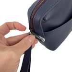 Missoni  Cosmetic Makeup Pouch Clutch Travel Bag in Navy Blue Top Zipper Photo 6