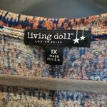 Living Doll  Vibrant Knit Tunic with Blue and Brown Accents Photo 1