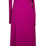 Donna Karan  One Shoulder Long Sleeve Evening Gown Pink Size 10 Formal Dress Photo 0