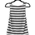 Cupcakes and Cashmere Striped Ribbed Knit Black White Tank Size Medium Photo 2