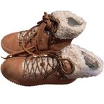 LISA VICKY Tireless V Lace Up Suede Sherpa Booties, Size US Womens 11 New in Box Photo 6