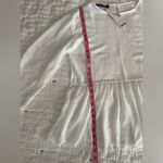 Boohoo Woven Peplum Smock Blouse Semi-Sheer in White Size 8 US NWT Photo 8