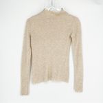FATE Wool Blend Mock Neck Sweater S Cream Tan Photo 2