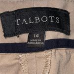 Talbots Khaki Cotton Bermuda Casual Modest Neutral Shorts Pockets Size 14 Photo 6