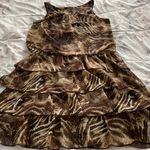 Voir Voir Animal Print Leopard Ruffle Sleeveless Mini Dress, size 14 Photo 6