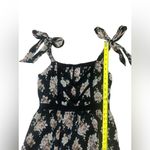 Abercrombie & Fitch Tie Shoulder Midi Dress Black Floral Medium Photo 3