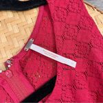 Free People fussia pink fit and flare skater dress daisy crochet women’s 0 Photo 1