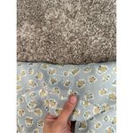 Flax Oversized Button Up Blouse Sheer Rayon Floral Pattern Tunic Blue Women’s M Photo 6