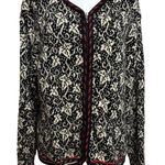 Coldwater Creek Vtg  Full Zip Knit Cardigan Sweater Womens XL Grandma Nordic Photo 0