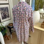 FRANK & ELIEEN Hunter Linen Button Front Dress In Neon‎ Floral Size Small Pink Photo 7
