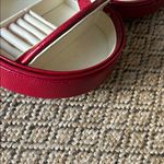 Wolf Designs Red Reptilian Leather Travel Jewlery Case Photo 2