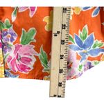 Lauren Ralph Lauren Blouse Womens L Orange Floral Cotton 3/4 Classic Euro Summer Size L Photo 7