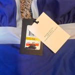 DKNY Women's Blue and White One Piece Swimsuit Removable Cups Size 14 Photo 1