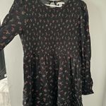 American Eagle Black Long Sleeved Floral Dress  Photo 0