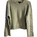 J.Crew black label boucle cashmere sweater light green slouchy Large Photo 0