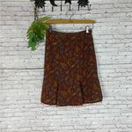 Vintage Red Teal Paisley Paneled Beaded Fringe Mini Skirt Blue Size 2 Photo 1
