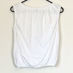 Madewell NWT Bubble Cotton Linen Blend Tee in White - Size: Extra Small Photo 7