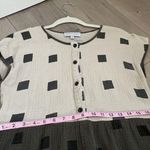 Piper & Scoot  Dress Womens Small boho prairie square print smock shirt Photo 5