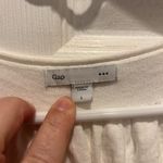 Gap Lightweight Women's V-Neck Bracelet Sleeve Sweater White Cotton Large Photo 2