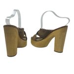 Veronica Beard  Gaynor Clog‎ Sandals Suede Scalloped Hazelwood Brown Size 10 Photo 8