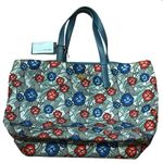 Furla NWT Toni Marmo Floral Tote Italian Designer Canvas/Leather w/ Pouch Photo 10