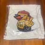 Trendy Duck Print Drawstring Tote Photo 0