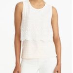 J.Crew  Embroidered Lace Overlay Striped Tank Top Photo 1