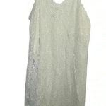 Vintage Shadowline Ivory Lace Slip Dress Gown Spaghetti Straps Flower Small White Photo 0