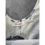 Blu Pepper  White And Blue‎ Sleeveless Floral Pattern Vneck Open Back Dress M Photo 5