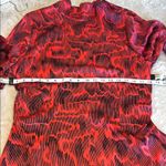 Open Edit  beautiful red open back satin long sleeve dress‎  Size Large Photo 6