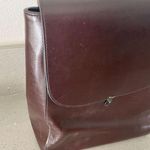 NEW HESHE deep brown leather backpack Photo 1