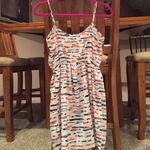 ❤️ Abstract Print Skater Dress White Size XS Photo 2