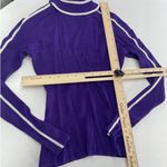 Milly  Sweater Womens P XX Small Purple Racer Stripe Turtleneck Ribbed‎ Knit Photo 6